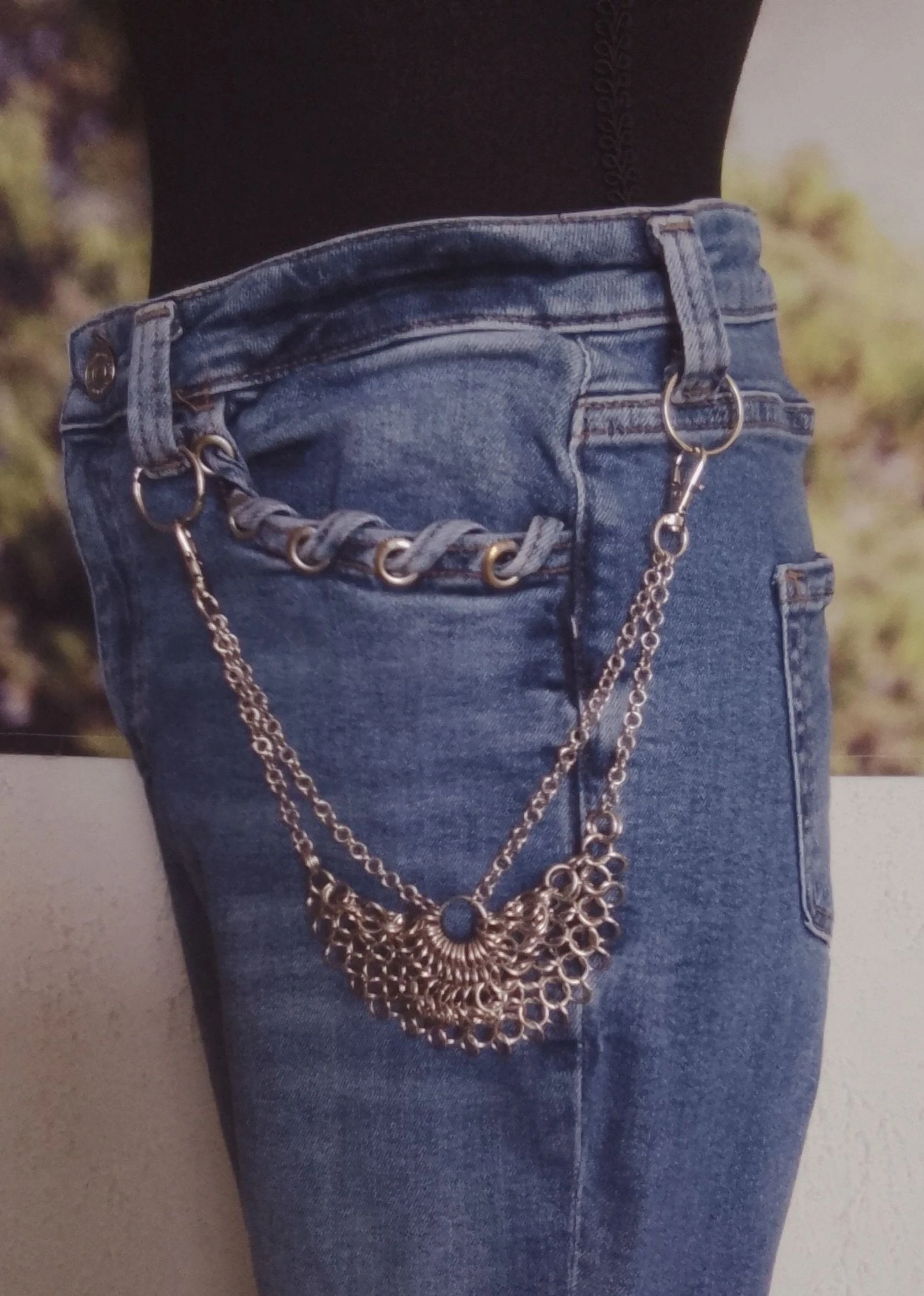 1 Bijou de pantalon et/ou de sac chainmail européen 1/2 circulaire